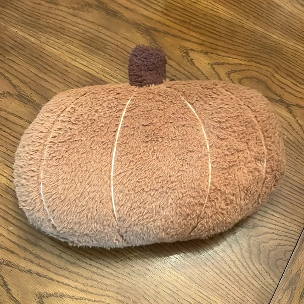 Rachel Ashwell pumpkin pillows, 3 available-1 orange and 2 brown‎
